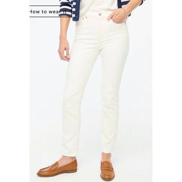J. Crew Factory Denim - J.Crew $118 Tall essential straight white jean in all-day stretch Size T26 BX521